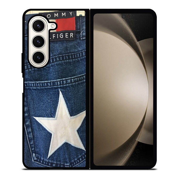 VINTAGE 90s TOMMY HILFIGER DENIM Samsung Galaxy Z Fold 5 Case Cover