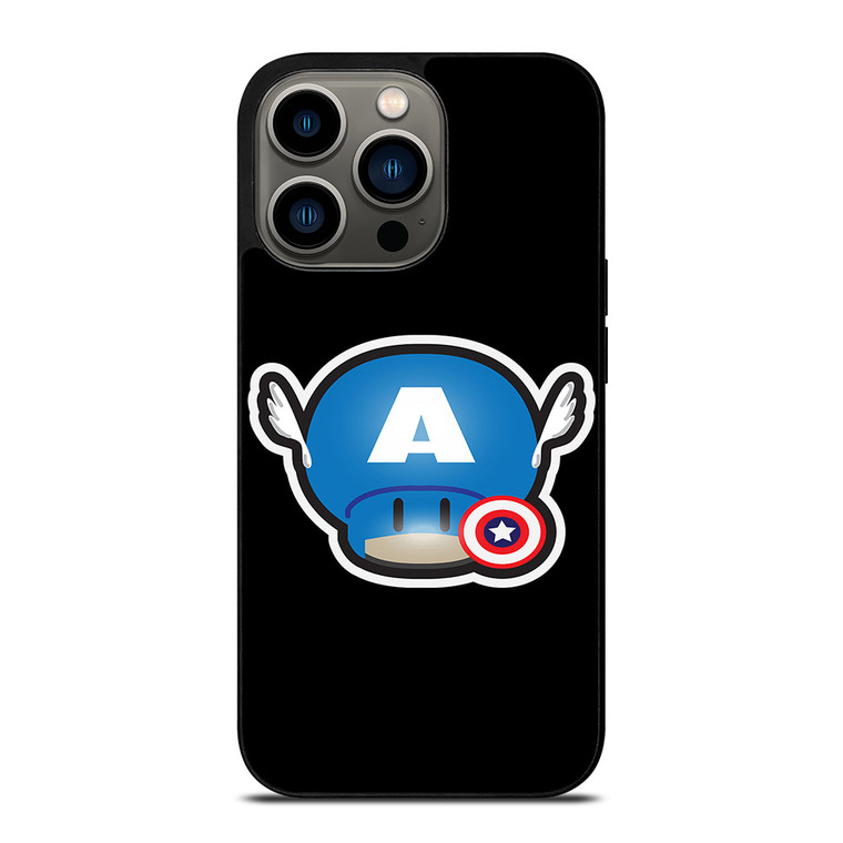 SUPER MARIO MUSHROOM CAPTAIN AMERICA iPhone 13 Pro Case SUPER MARIO MUSHROOM CAPTAIN AMERICA iPhone 13 Pro Case