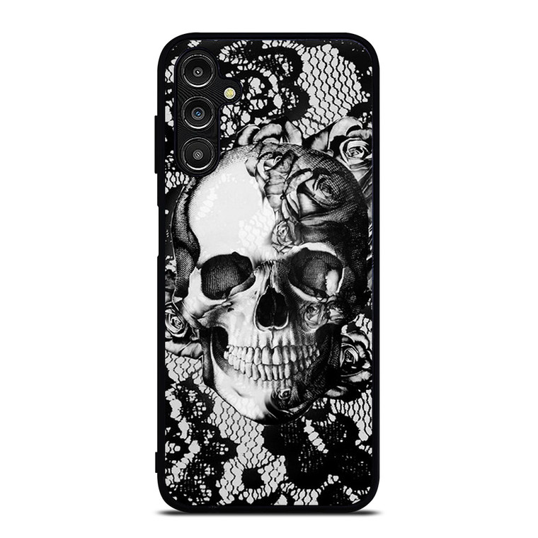 SKULL ON BLACK LACE Samsung Galaxy A14 Case