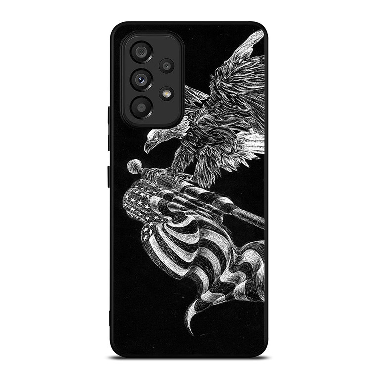 AMERICAN FLAG EAGLE SKETCH Samsung Galaxy A53 Case