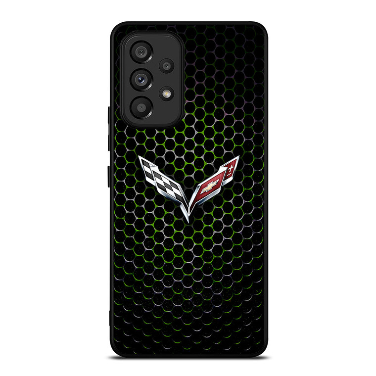 CORVETTE LOGO GREEN METAL Samsung Galaxy A53 Case