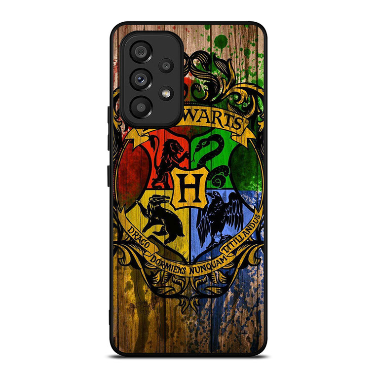 HOGWARTS HARRY POTTER LOGO WOOD Samsung Galaxy A53 Case