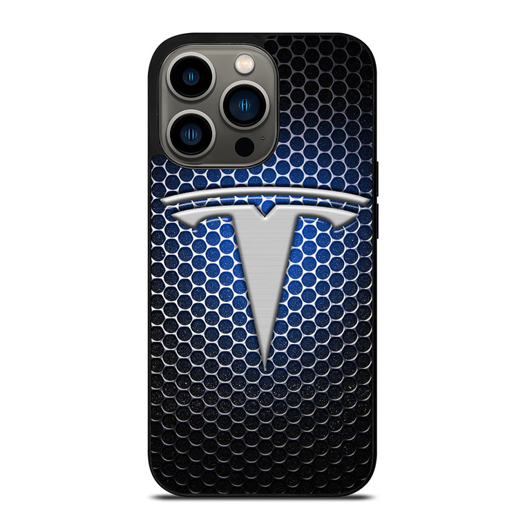 TESLA LOGO BLUE LIGHT iPhone 13 Pro Case