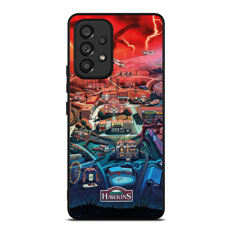 STRANGER THINGS WELCOME TO HAWKINS CARTOON Samsung Galaxy A53 Case