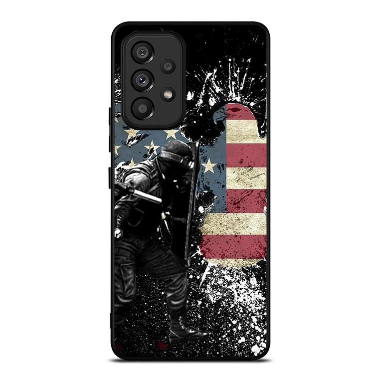 SWAT EAGLE AMERICAN FLAG Samsung Galaxy A53 Case