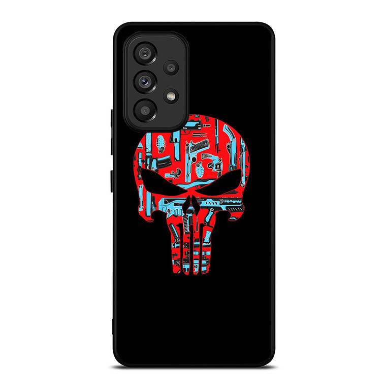 THE PUNISHER SKULL RED BLUE ARTWORK Samsung Galaxy A53 Case