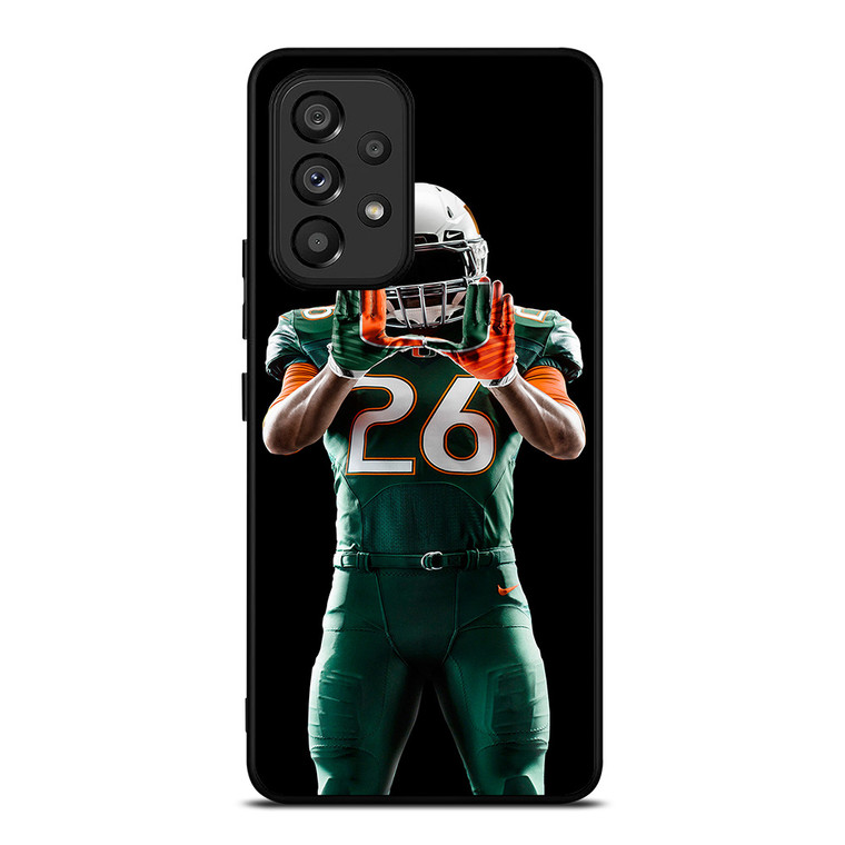 UM MIAMI HURRICANES FOOTBALL Samsung Galaxy A53 Case