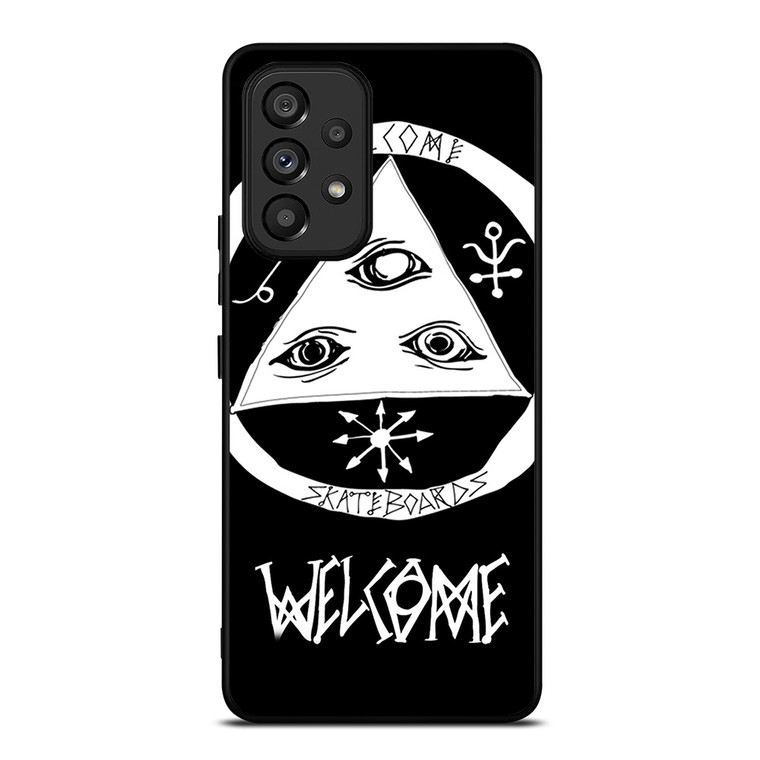 WELCOME SKATEBOARDS LOGO BLACK Samsung Galaxy A53 Case