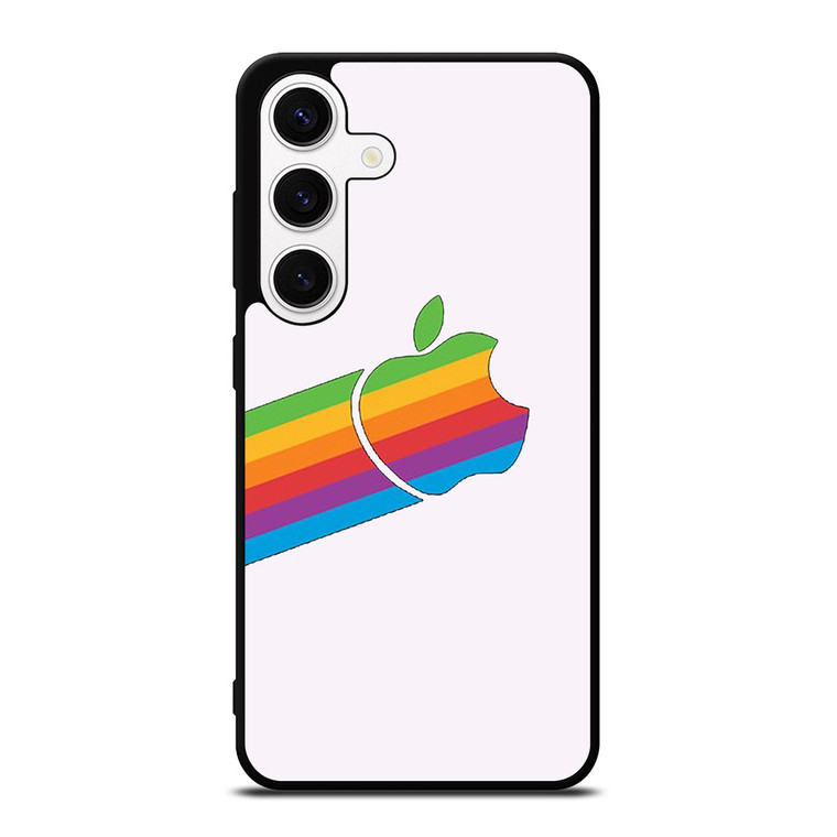 APPLE RETRO DESIGN WHITE Samsung Galaxy S24 Case