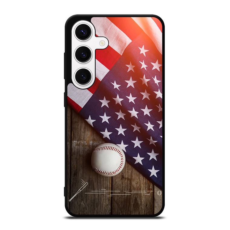 BASEBALL BALL AND FLAG Samsung Galaxy S24 Case