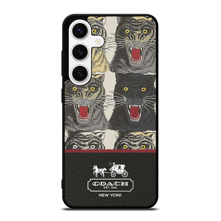 COACH NEW YORK TIGER FACE PATTERN Samsung Galaxy S24 Case
