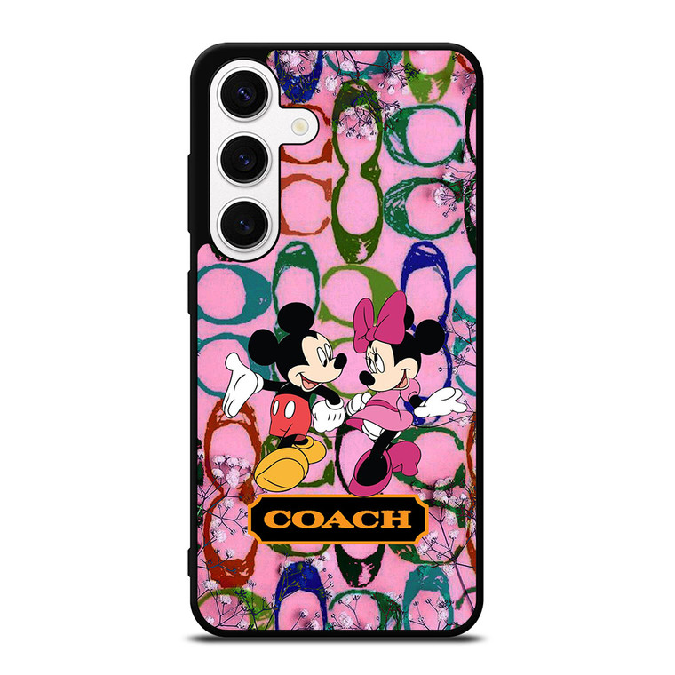 COACH PINK FLOWER MICKEY MINNIE Samsung Galaxy S24 Case