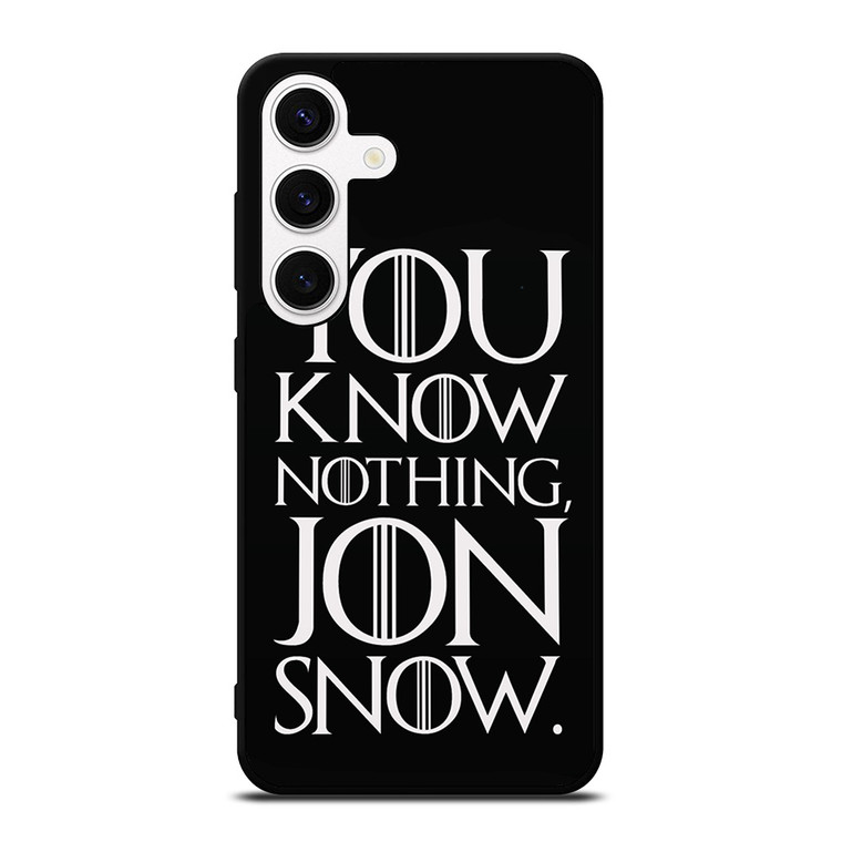 GAME OF THRONES KNOW NOTHING JON SNOW black rubber Samsung Galaxy S24 Case