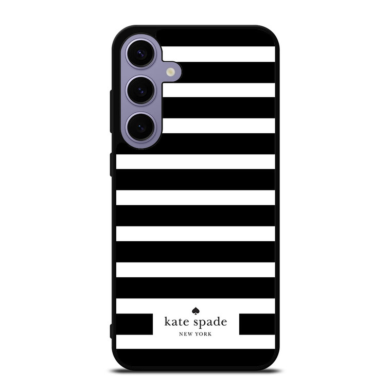 KATE SPADE NEW YORK BLACK WHITE STRIPES Samsung Galaxy S24 Case
