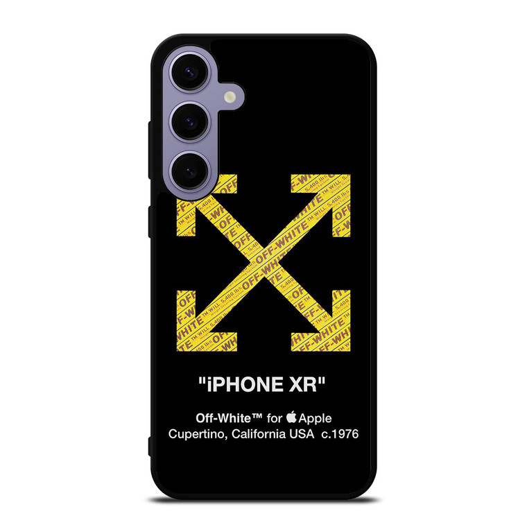 OFF WHITE YELLOW LOGO X APPLE Samsung Galaxy S24 Case