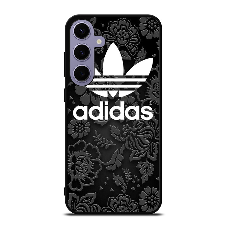 ADIDAS LOGO BLACK FLORAL Samsung Galaxy S24 Plus Case