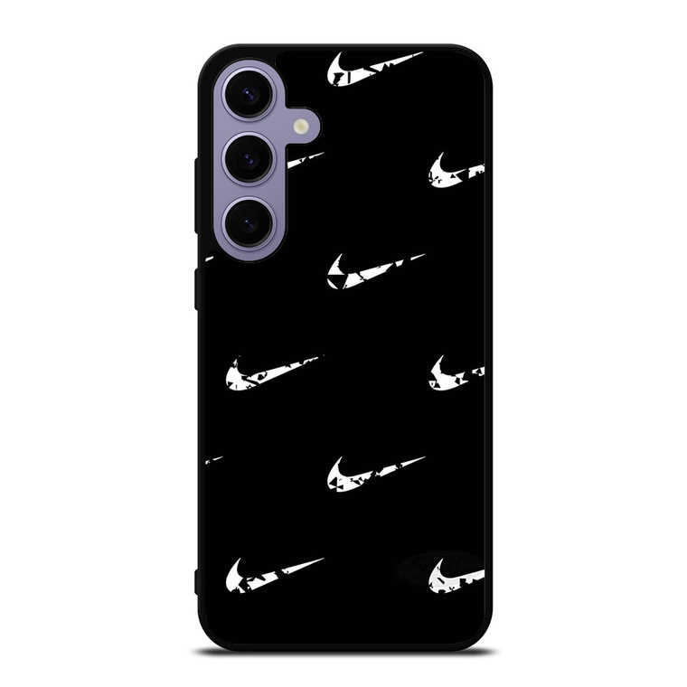 BLACK NIKE LOGO PATTERN Samsung Galaxy S24 Plus Case