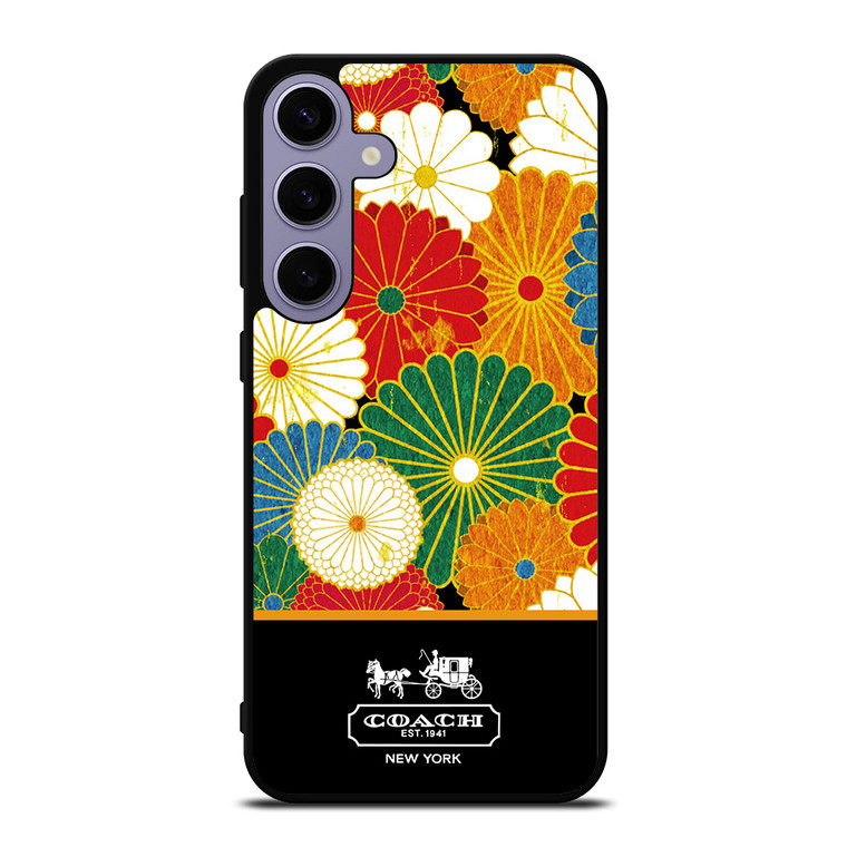 COACH NEW YORK COLORFUL FLORAL LOGO Samsung Galaxy S24 Plus Case