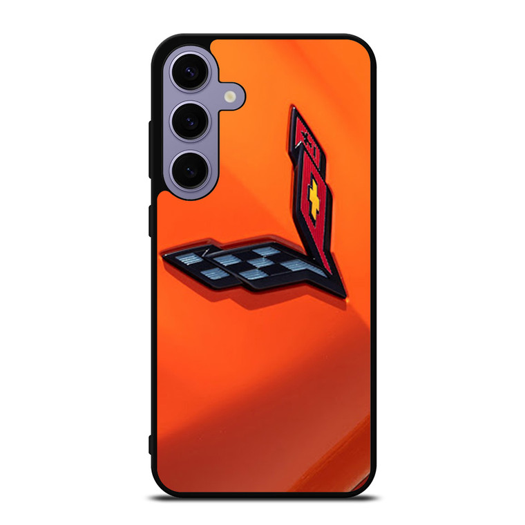 CORVETTE ORANGE LOGO Samsung Galaxy S24 Plus Case