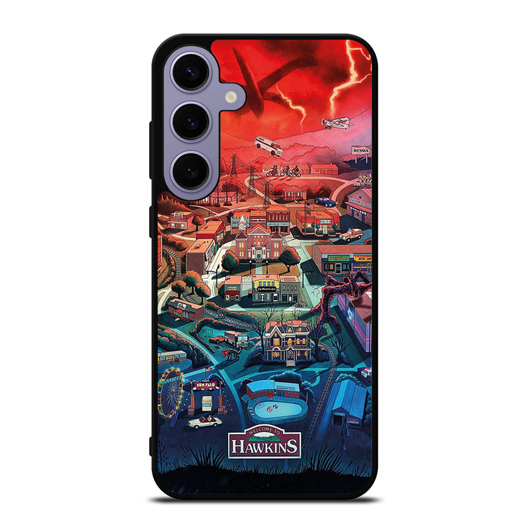 STRANGER THINGS WELCOME TO HAWKINS CARTOON Samsung Galaxy S24 Plus Case
