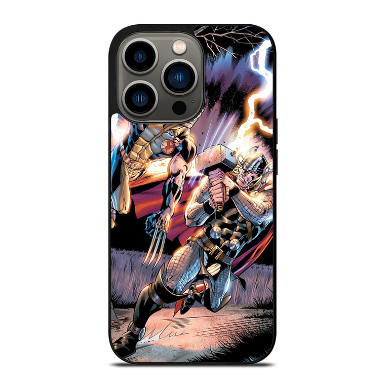 THOR VS WOLVERINE ANIME iPhone 13 Pro Case