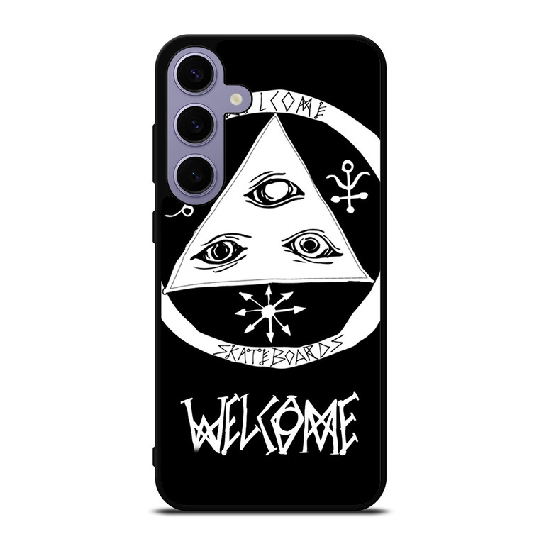 WELCOME SKATEBOARDS LOGO BLACK Samsung Galaxy S24 Plus Case