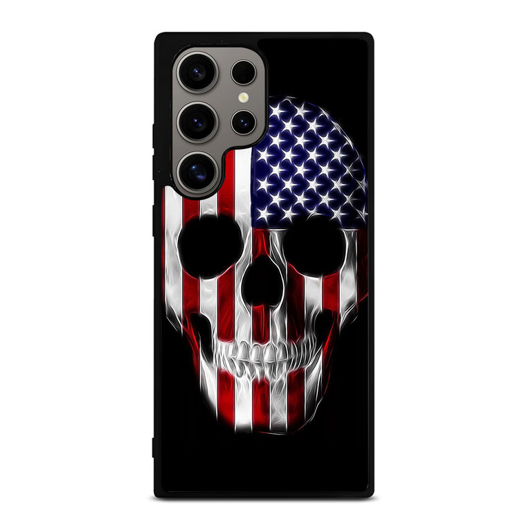 AMERICAN FLAG SKULL METAL Samsung Galaxy S24 Ultra Case