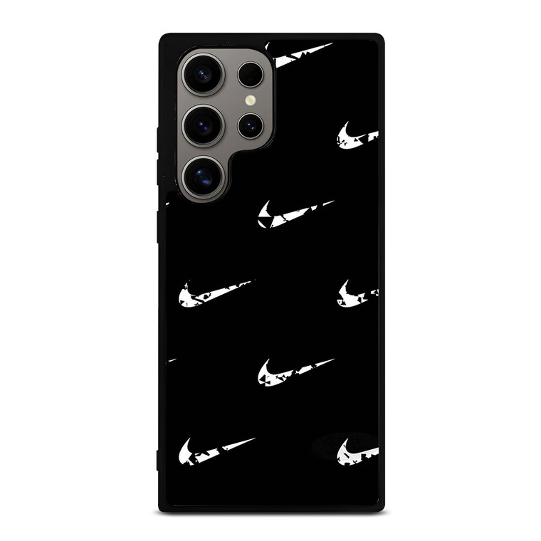 BLACK NIKE LOGO PATTERN Samsung Galaxy S24 Ultra Case