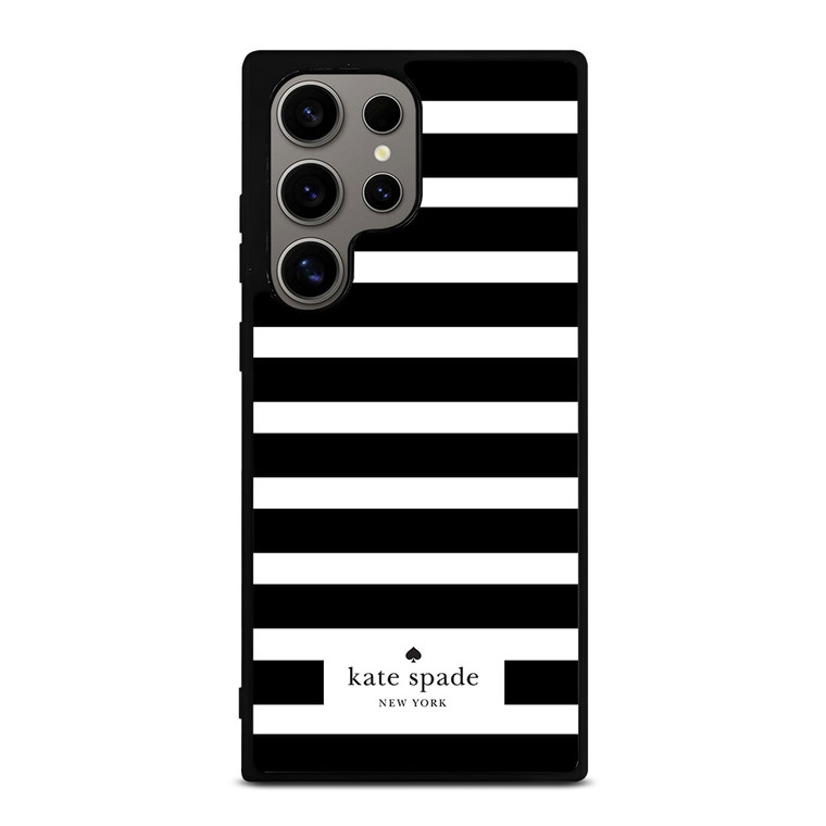 KATE SPADE NEW YORK BLACK WHITE STRIPES Samsung Galaxy S24 Ultra Case