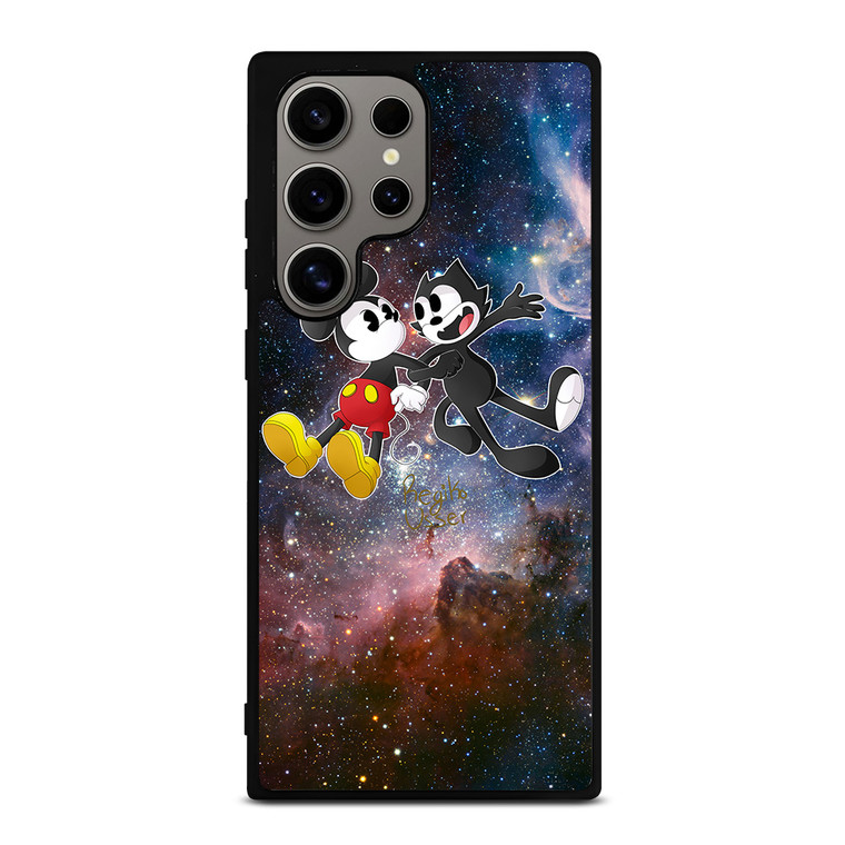 MICKEY MOUSE AND FELIX THE CAT Samsung Galaxy S24 Ultra Case