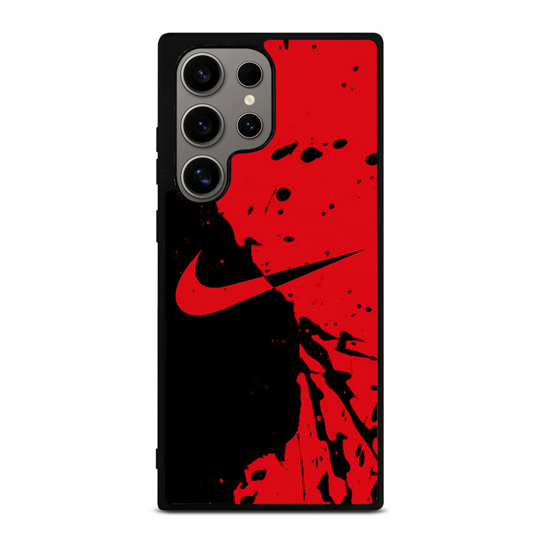 NIKE SWOOSH LOGO RED BLACK Samsung Galaxy S24 Ultra Case
