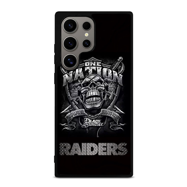 OAKLAND RAIDERS BLACK ONE NATION Samsung Galaxy S24 Ultra Case