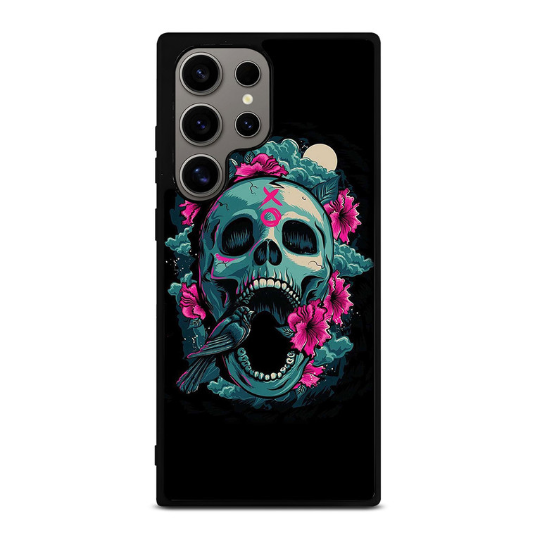 SKULL ROSE VIOLET ARTWORK Samsung Galaxy S24 Ultra Case