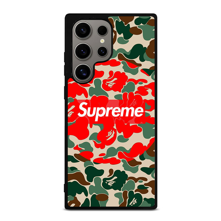 SUPREME BAPE CAMO Samsung Galaxy S24 Ultra Case