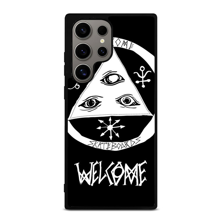 WELCOME SKATEBOARDS LOGO BLACK Samsung Galaxy S24 Ultra Case