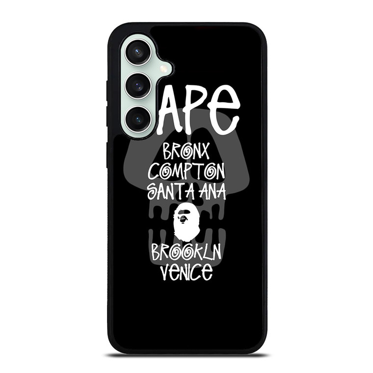 BAPE BLACK SKULL STUSSY Samsung Galaxy S23 FE Case