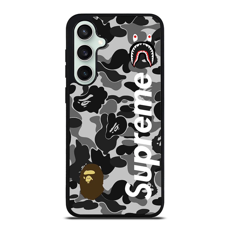 BAPE CAMO SHARK LOGO X SUPREME Samsung Galaxy S23 FE Case