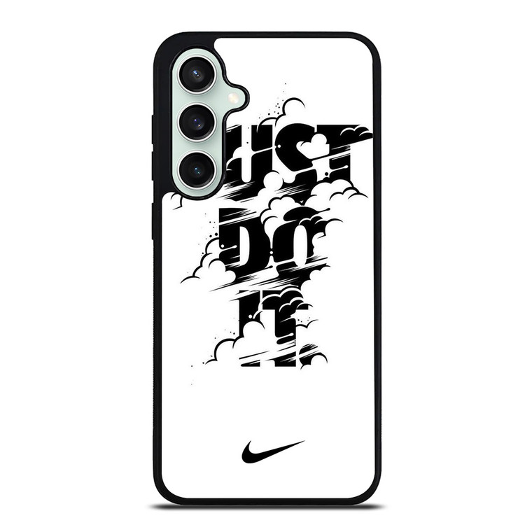 NIKE LOGO JUST DO IT GLITCH BLACK Samsung Galaxy S23 FE Case