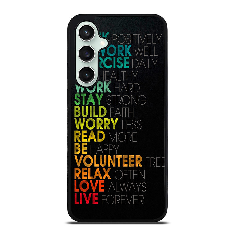 QUOTE INSPIRATIONAL THINK POSITIVELY Samsung Galaxy S23 FE Case