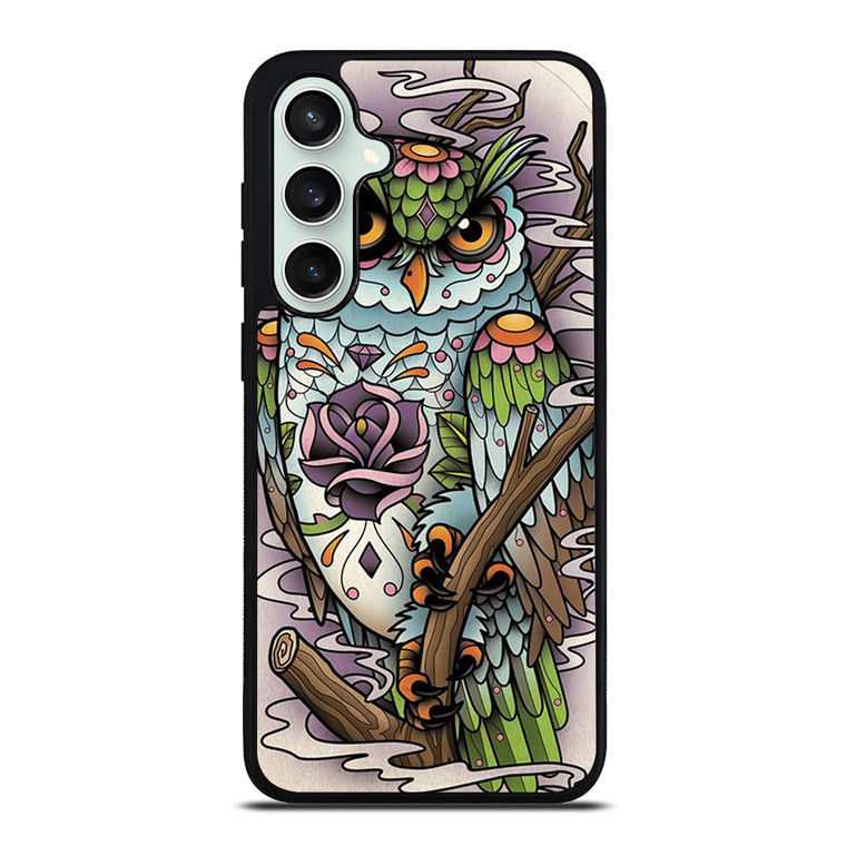SUGAR SKULL OWL TATTO LOGO Samsung Galaxy S23 FE Case