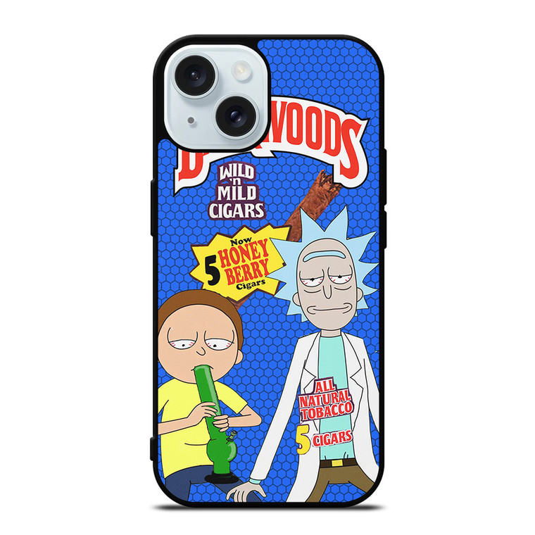 BACKWOODS RICK AND MORTY BLUE iPhone 15  Case Cover