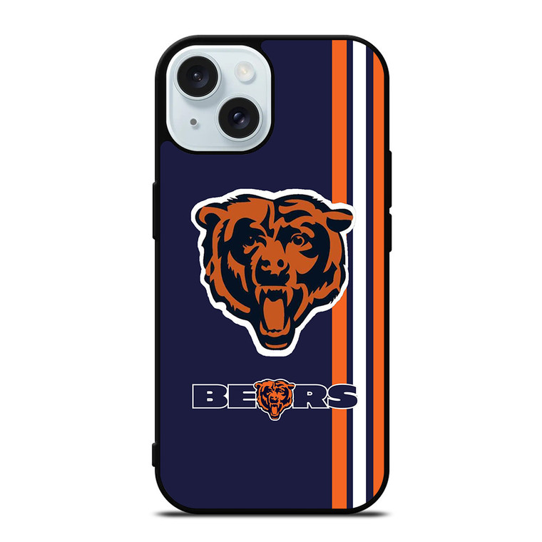 CHICAGO BEARS STRIPS ICON iPhone 15  Case Cover