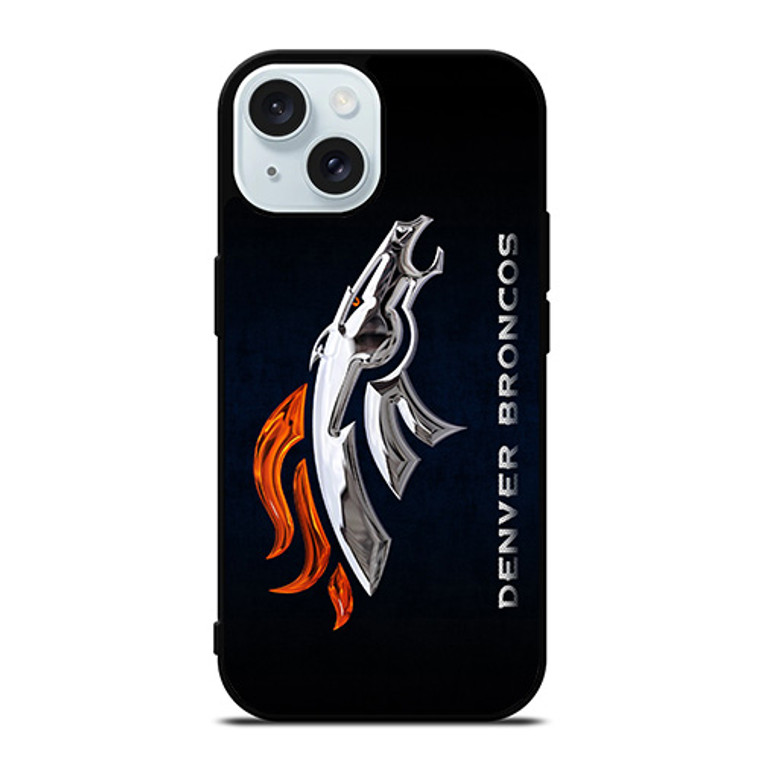 DENVER BRONCOS LOGO SILVER HORSE iPhone 15  Case Cover