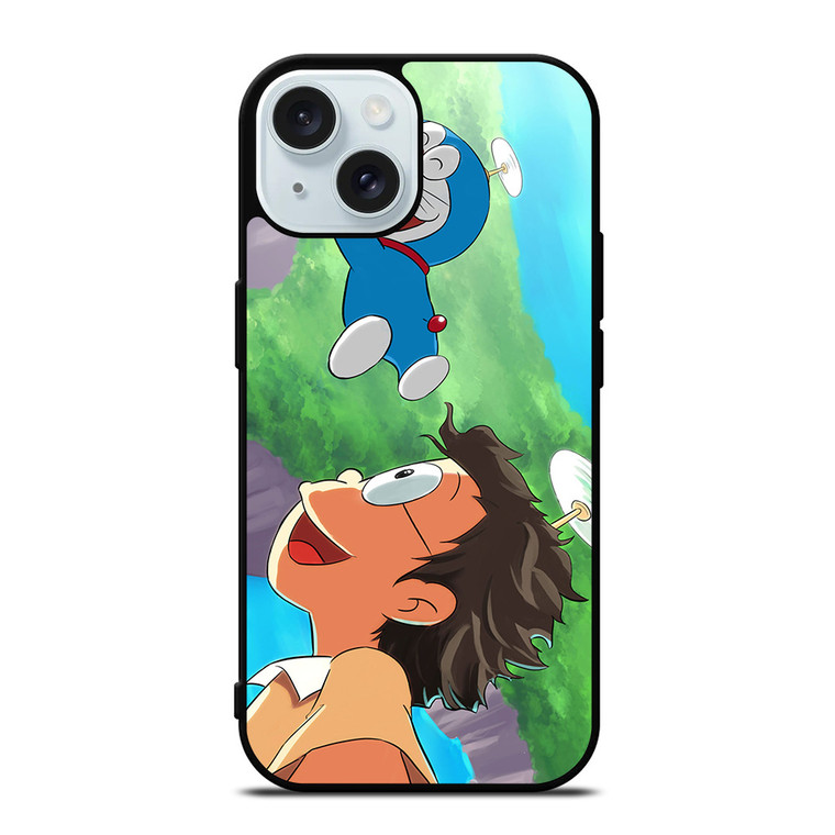 DORAEMON AND NOBITA FLY iPhone 15  Case Cover