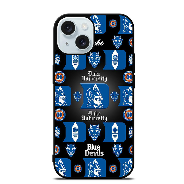 DUKE BLUE DEVILS LOGO BASKETBALL COLLAGE iPhone 15  Case Cover