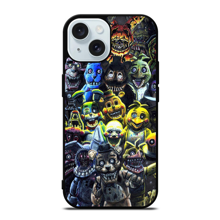 FIVE NIGHTS AT FREDDY'S FNAF HOROR iPhone 15  Case Cover