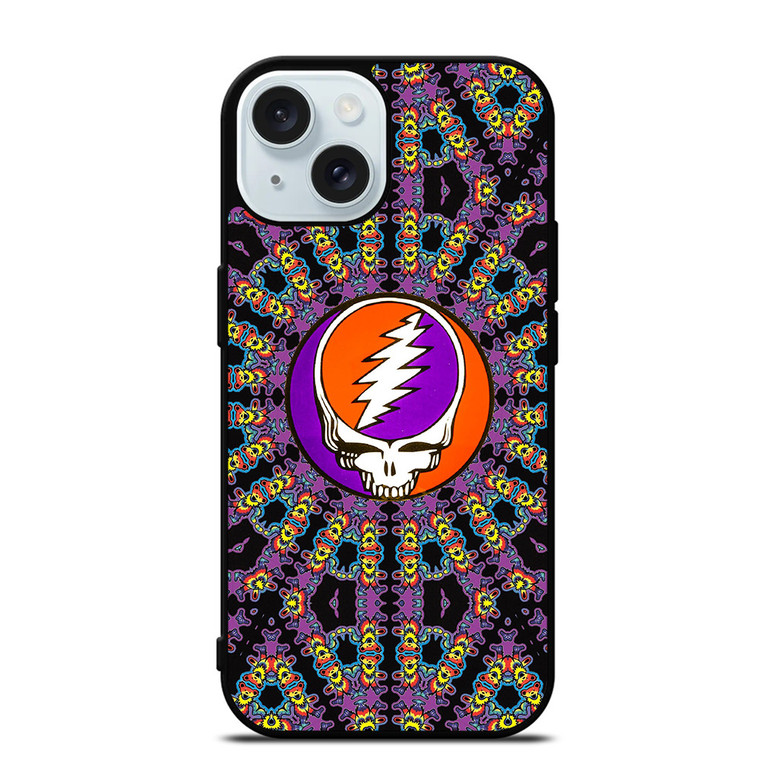 GRATEFUL DEAD PATTERN iPhone 15  Case Cover