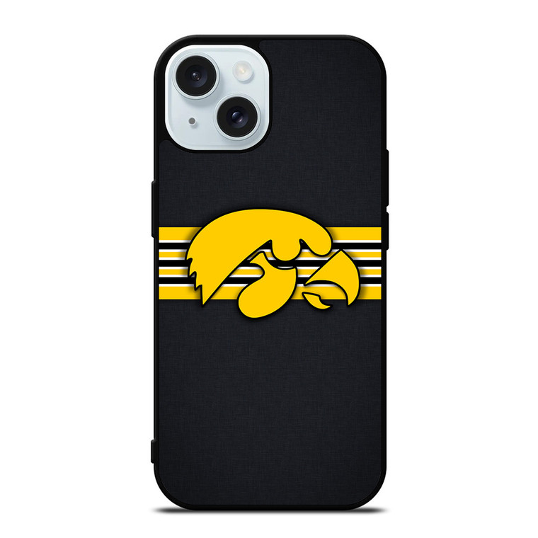 IOWA UNIVERSITY FOOTBALL TEAM LOGO iPhone 15  Case Cover