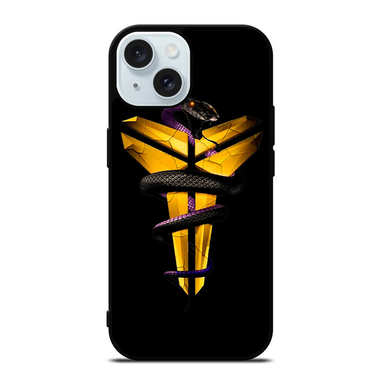 KOBE BRYANT BLACK MAMBA YELLOW iPhone 15  Case Cover