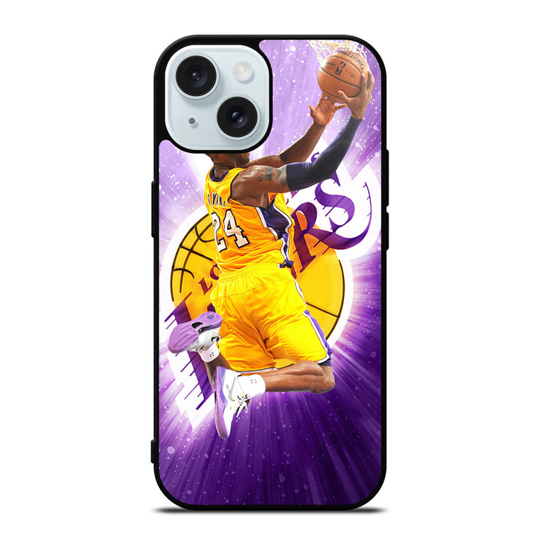 KOBE BRYANT LA LAKERS LAY UP iPhone 15  Case Cover